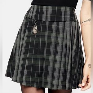 Disturbia Fenrir Pleated Check Mini Skirt
